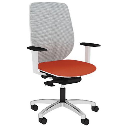 Fauteuil Okay Résille R07/252 Bleu Clair Base Aliminium