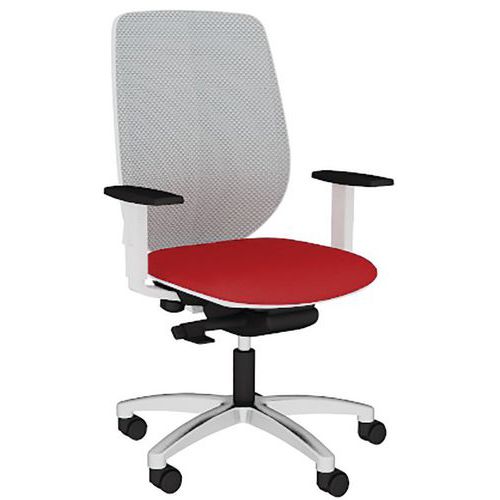 Fauteuil Okay Résille R07/252 Bleu Clair Base Aliminium