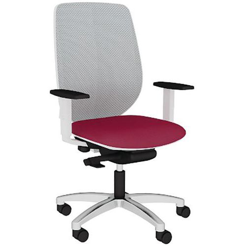 Fauteuil Okay Résille R07/252 Bleu Clair Base Aliminium
