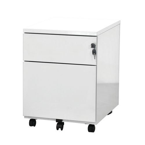 Caisson Mobile Métallique 2 Tiroirs Coloris Blanc Ral 9010