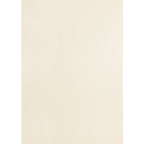 Pavo - Lot de 100 Cartons Veiné Cuir Ivoire A4 250g/m² - Couverture Reliure Recyclable