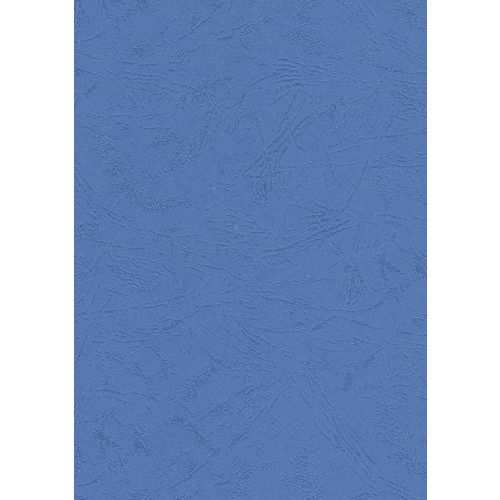 Pavo - Lot de 100 Cartons Veiné Cuir Bleu A4 250g/m² - Couverture Reliure Recyclable