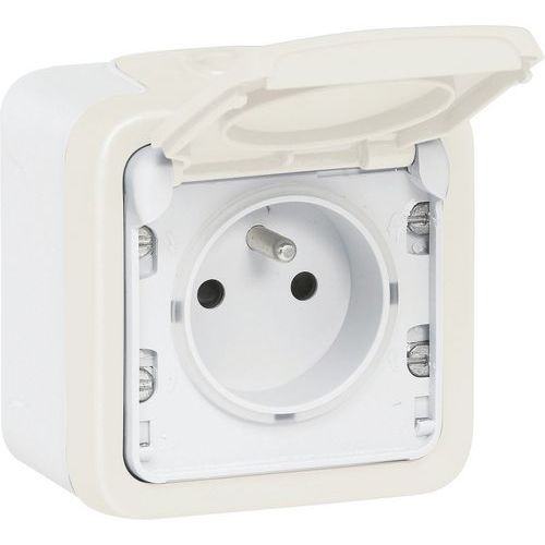 Boîtier à Embouts à 1 Poste Plexo Blanc