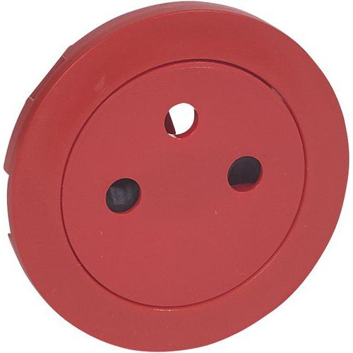 Enjoliveur Pour Prise De Courant 2p+t Surface Rouge