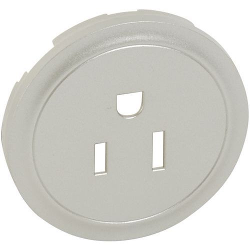 Enjoliveur Pour Prise 2p+t Standard Us Titane