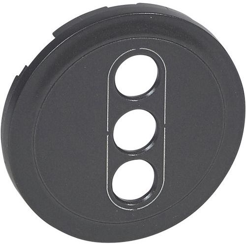 Enjoliveur Pour Prise Triple Audio Video Finition Graphite