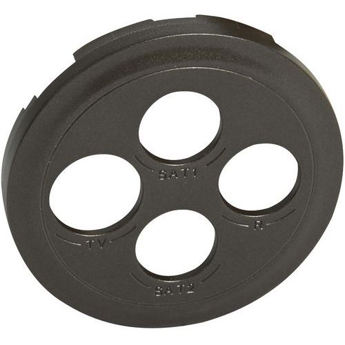 Enjoliveur Pour Prise Tv Finition Graphite À 53mm De Largeur