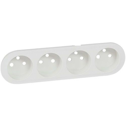 Enjoliveur Blanc Pour Prise Rca