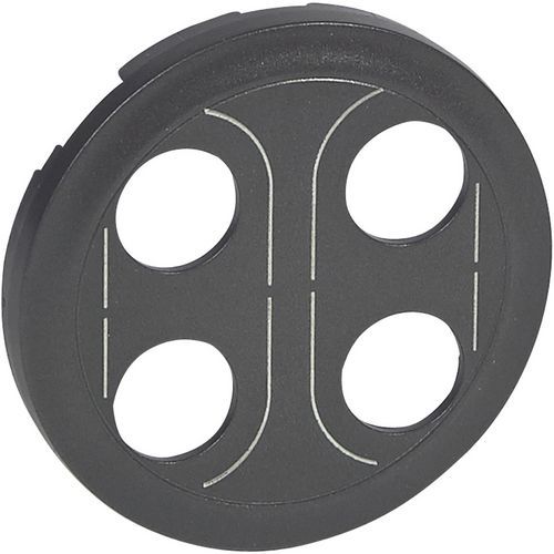 Enjoliveur Pour Prise Banana Double Finition Graphite