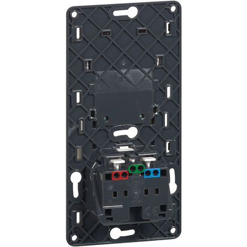Prise À Deux Postes Avec Terre Et Chargeur À Simple Usb