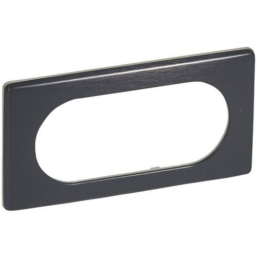 Plaque Céliane Métal 4 à 5 Modules Finition Carbone