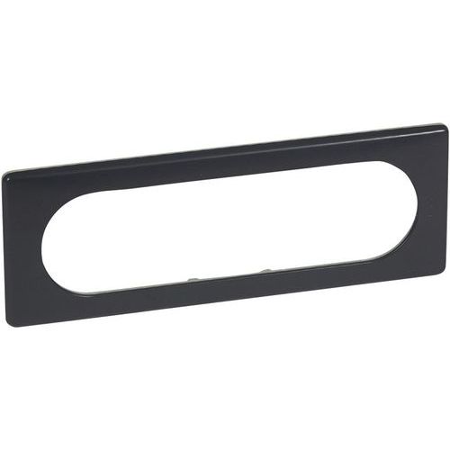 Plaque Céliane Métal 6 à 8 Modules Finition Carbone