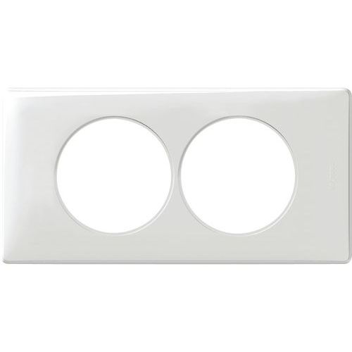 Plaque Céliane Laqué 2p Pour Rénovation Entraxe 57mm Blanc