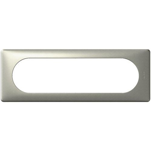 Plaque Céliane Métal 6 à 8 Modules Finition Titane