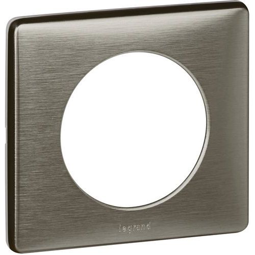 Plaque Céliane Métal 1 Poste Finition Tungstène