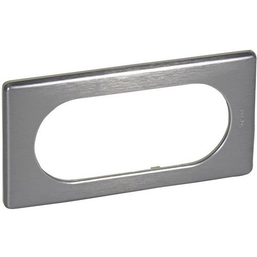 Plaque Céliane Métal 4 à 5 Modules Finition Tungstène