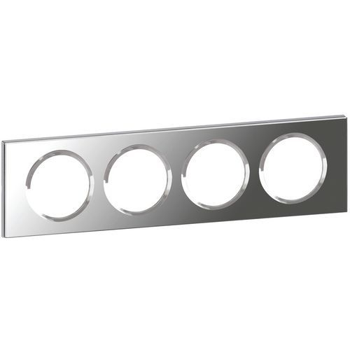 Plaque 4 Postes En Verre Miroir