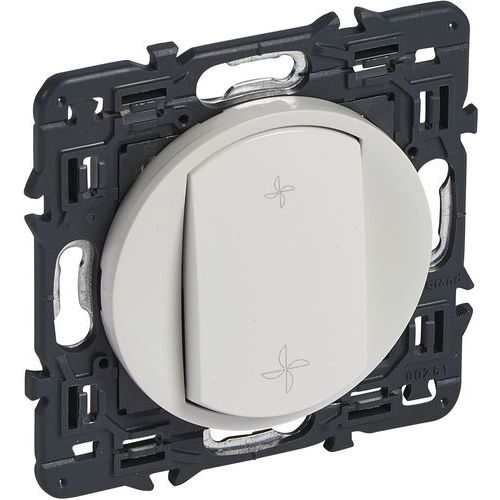 Bouton Poussoir Vmc Blanc Avec 1 Contact Inverseur