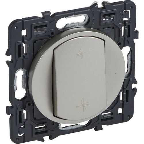 Bouton Poussoir Vmc Titane Avec 1 Contact Inverseur