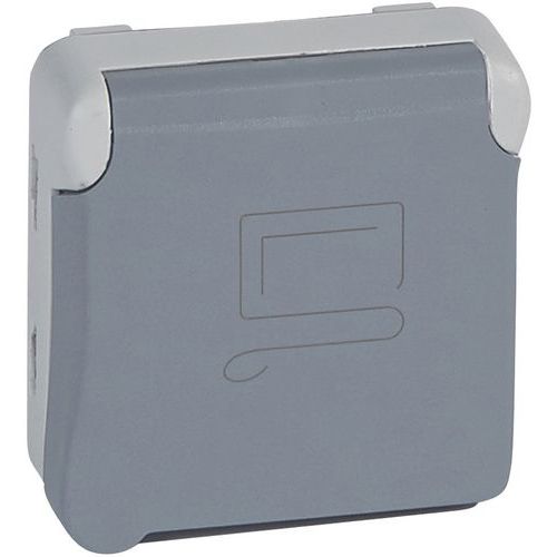Prise Courant 2p+t/ Détrompage Composable Ip55 16a 250v-gris