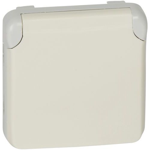 Prise De Courant 2p+t Avec Contact Latéral De Terre Blanc