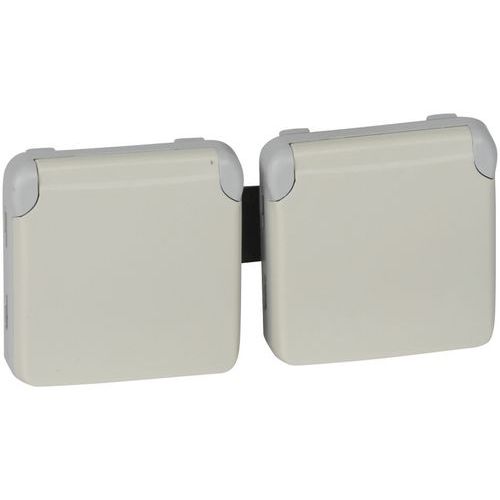 Double Prise De Courant Étanche 2p+t Précâblées