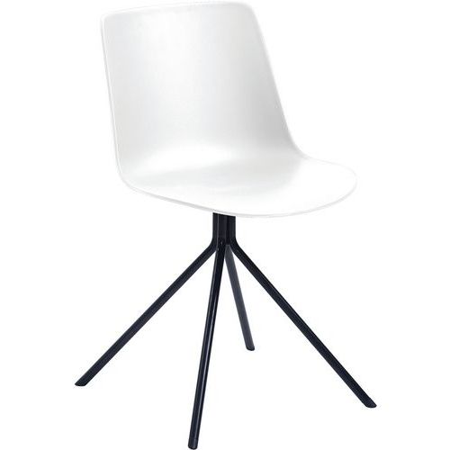 Chaises Dn Pied Spider Noir Assise Blanche