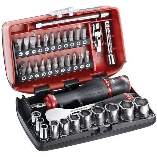 R.181NANO  Coffret nano Facom avec cliquet 1/4 et douille 6 pans