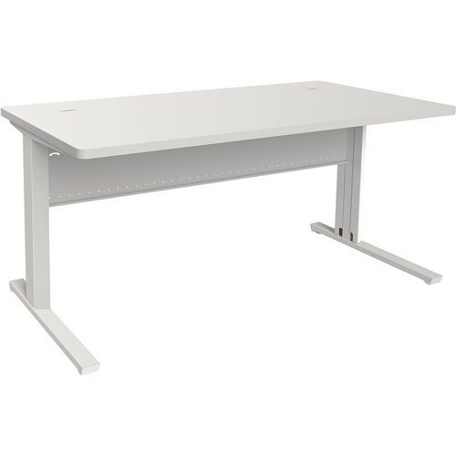 Adema+ Bureau 160x80 Cm Plateau Méla Blanc/piétement Blanc