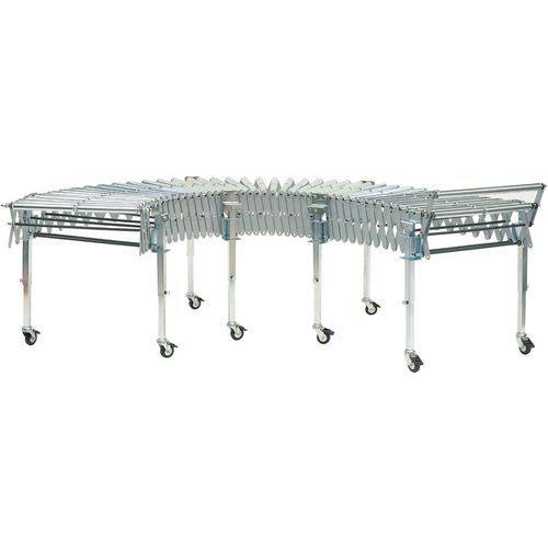 Siat - Convoyeur extensible à rouleaux acier - 1010/3000 mm - Charge 45 kg - Largeur 650 mm