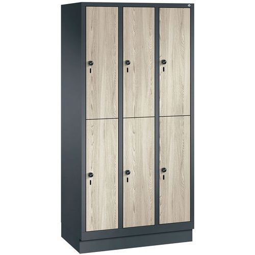 Vestiaire bois 4 à 8 cases penderie Évolo II 2 à 4 colonnes largeur