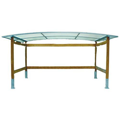 Abri Vélos Viadène Bois 820x250+2 Supports Pin Lasuré