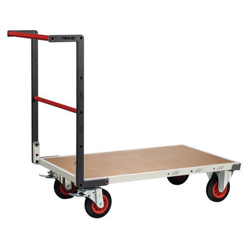 Fimm - Chariot de manutention industriel dossier fixe - 1000 x 600 mm - Charge 400 kg - Roulettes caoutchouc Ø 160 mm