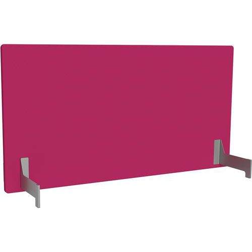 Adema+ Ecran Poste Double L160 Cm Acier Argent/tissu Pivoine