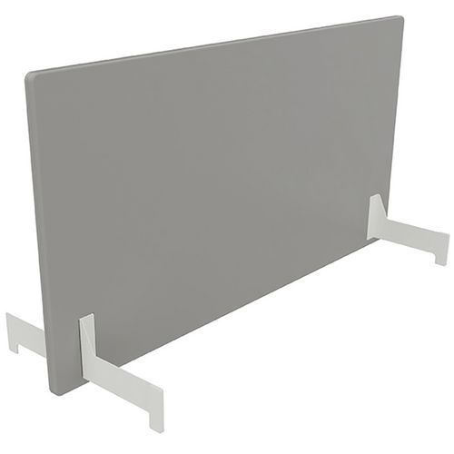 Adema+ Ecran Poste Double L160 Cm Acier Blanc/tissu Perle