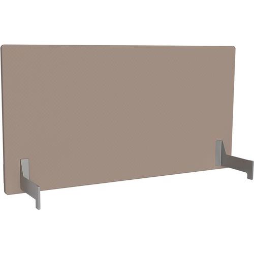 Adema+ Ecran Poste Double L160 Cm Acier Argent/tissu Taupe