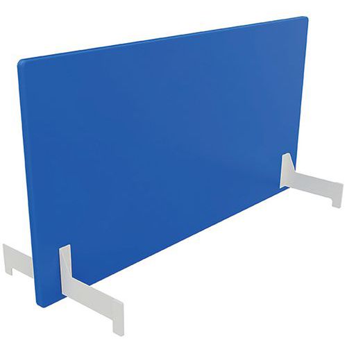 Adema+ Ecran Poste Double L160 Cm Acier Argent/tissu Bleu