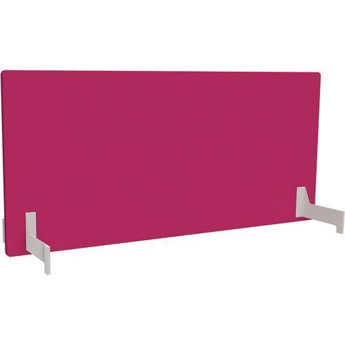 Adema+ Ecran Poste Double L180 Cm Acier Blanc/tissu Pivoine