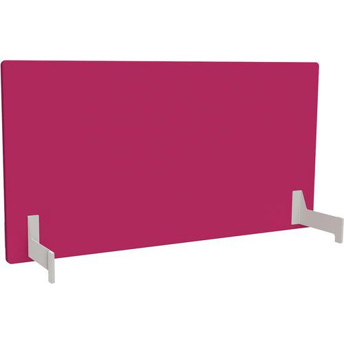 Adema+ Ecran Poste Double L160 Cm Acier Blanc/tissu Pivoine