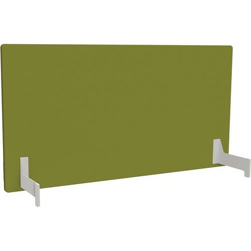 Adema+ Ecran Poste Double L160 Cm Acier Blanc/tissu Fougère