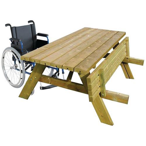 Table Bancs Picnic 177 M Pmr - À Poser