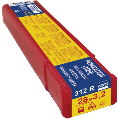 Electrodes En Inox 312r De Diamètre 32 Avec Étui Plastique