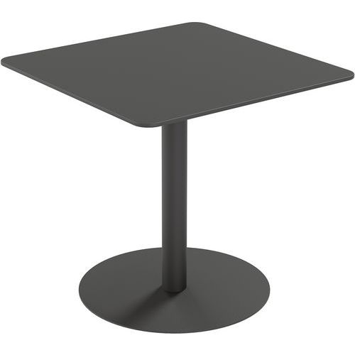 Table D'extérieur Cross Carrée 80x80cm H75cm - Plateau Noir