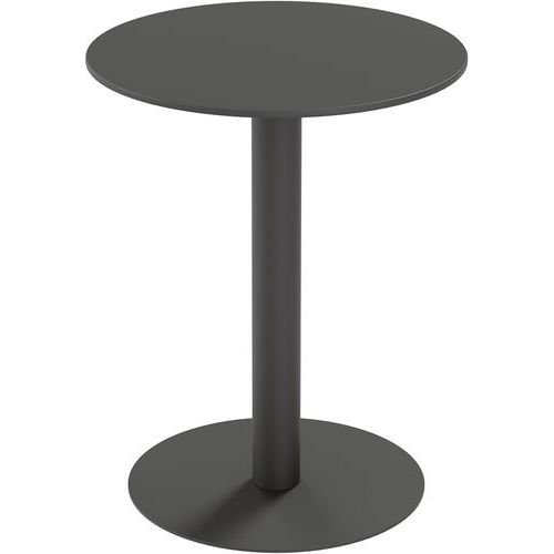 Table D'extérieur Cross Ronde Ã˜60cm H75cm - Plateau Noir