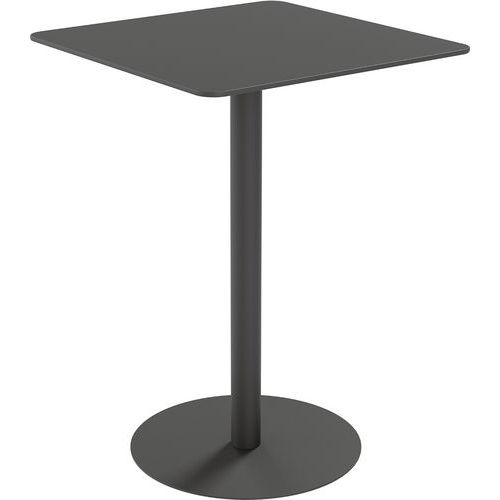 Table D'extérieur Cross Carrée 80x80cm H110cm - Plateau Noir