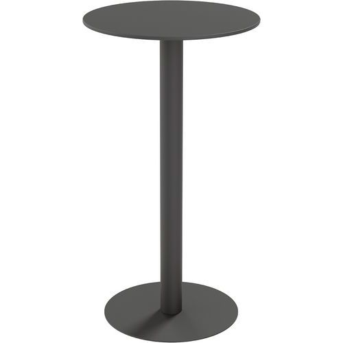 Table D'extérieur Cross Ronde Ã˜60cm H110cm - Plateau Noir