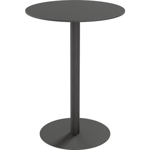 Table D'extérieur Cross Ronde Ã˜80cm H110cm - Plateau Noir
