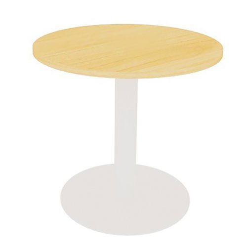 Table Meeting Ronde D.80 Hetre 25mm Piet. Tulipe Blanc