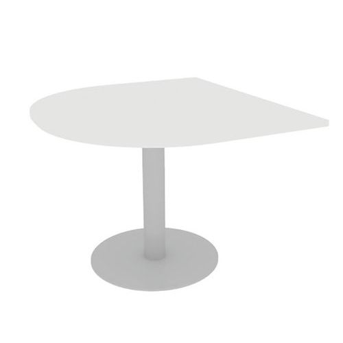 Table De Base Meeting 110x102 Blanc 25mm Piet. Tulipe Alu