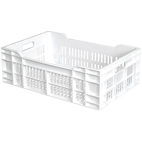 Caisse 600 X 400 Ajourée 40 L - Blanc